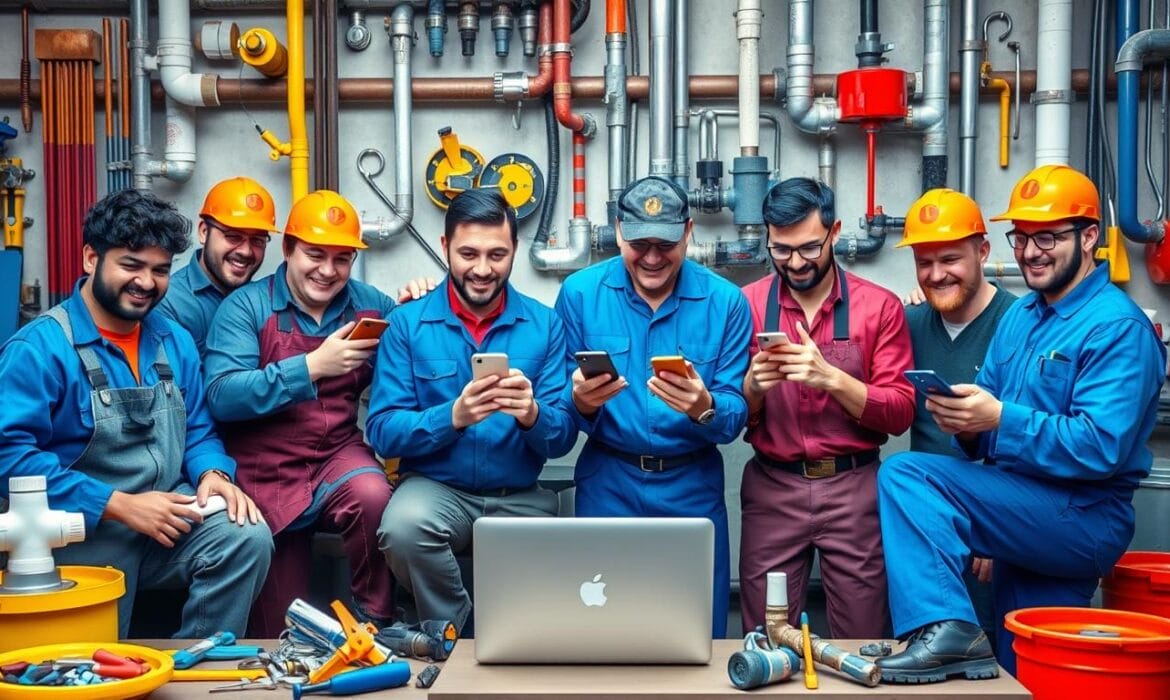 plumbers on social media